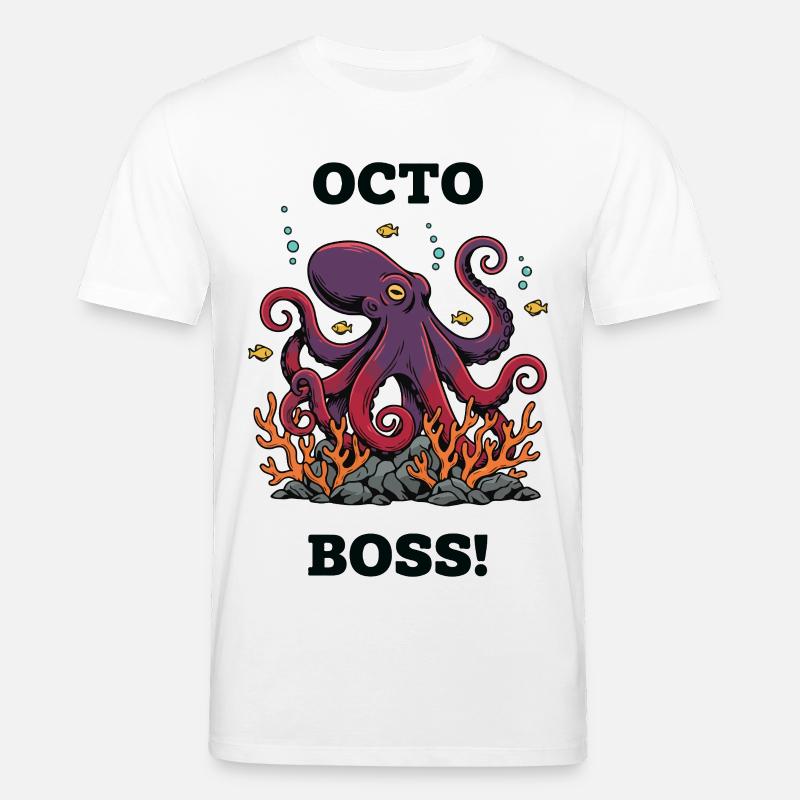OctoBoss Reef King Oktopus - Stanley/Stella Unisex Bio-T-Shirt CREATOR  - Weiß