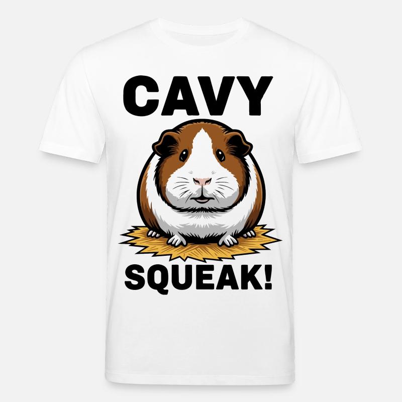 Cochon d'Inde Cavy Squeak Guinea Pig - T-shirt bio CREATOR Stanley/Stella Unisexe - blanc