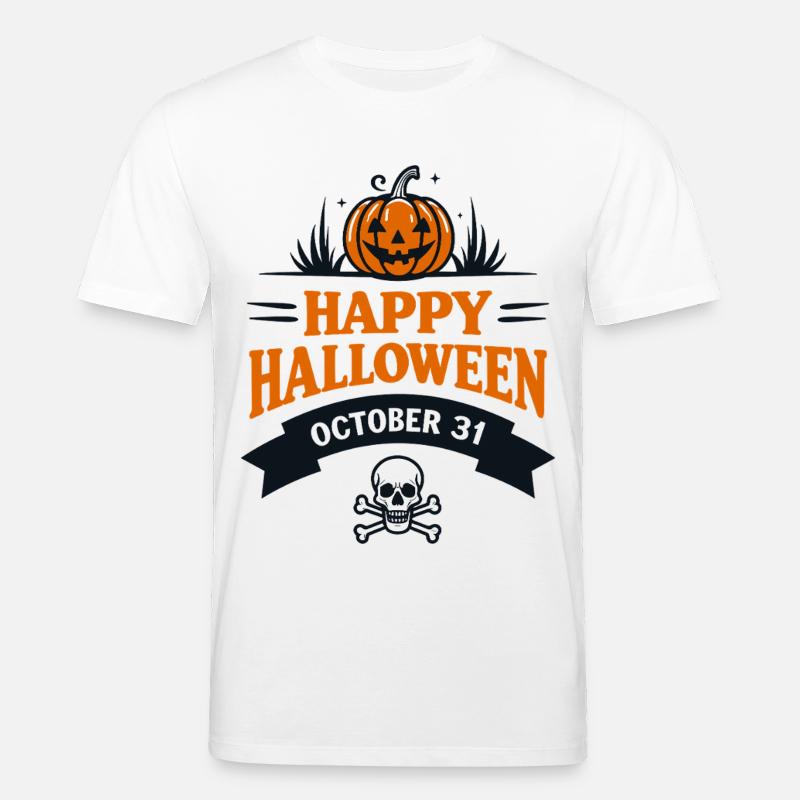 Joyeux Halloween 31 octobre - T-shirt bio CREATOR Stanley/Stella Unisexe - blanc