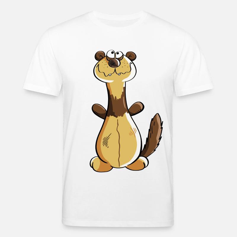Freches Frettchen Comic - Geschenk - Iltis - Stanley/Stella Unisex Bio-T-Shirt CREATOR  - Weiß