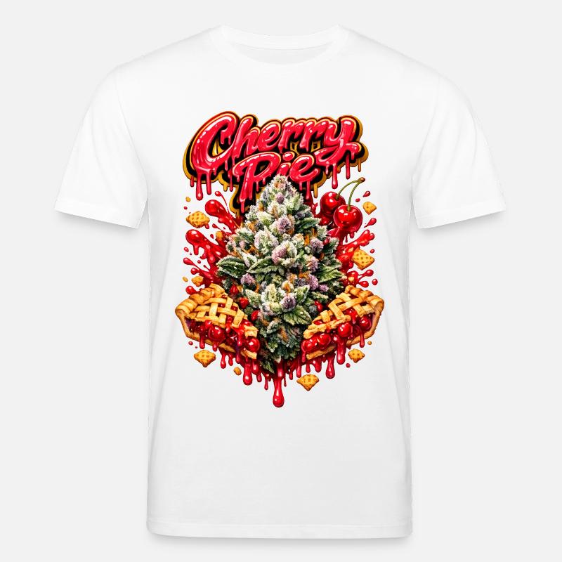 Kirschkuchen-Graffiti-Druck - Stanley/Stella Unisex Bio-T-Shirt CREATOR  - Weiß