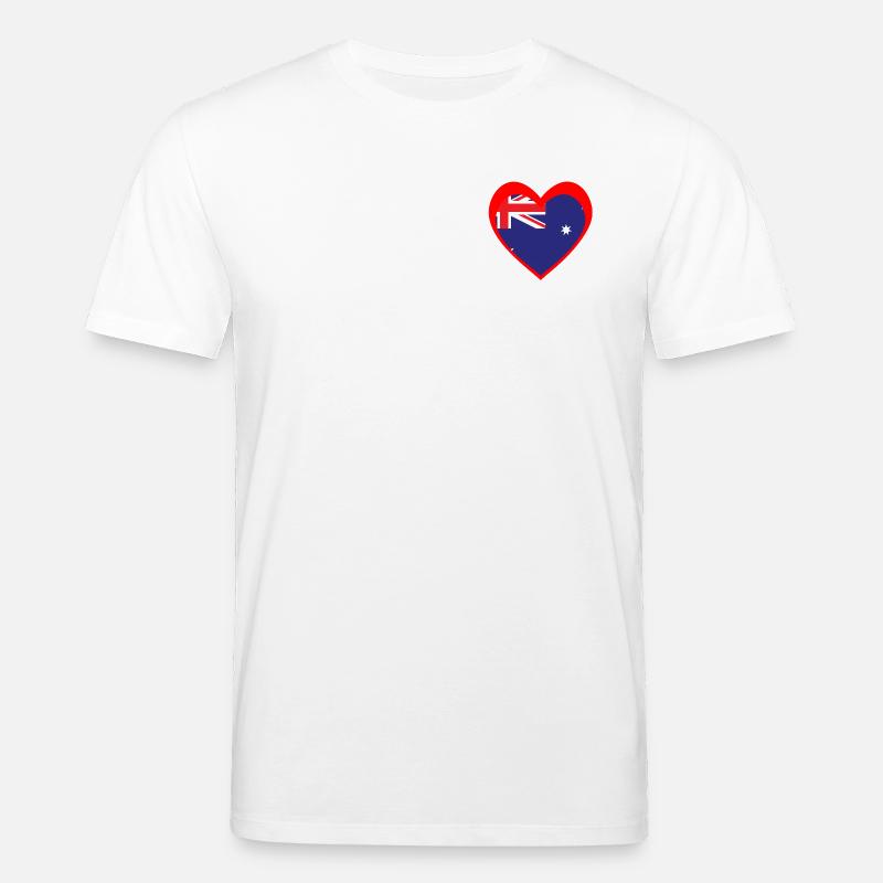 Red Aussie Heart – Wahrer südlicher Geist - Stanley/Stella Unisex Bio-T-Shirt CREATOR  - Weiß