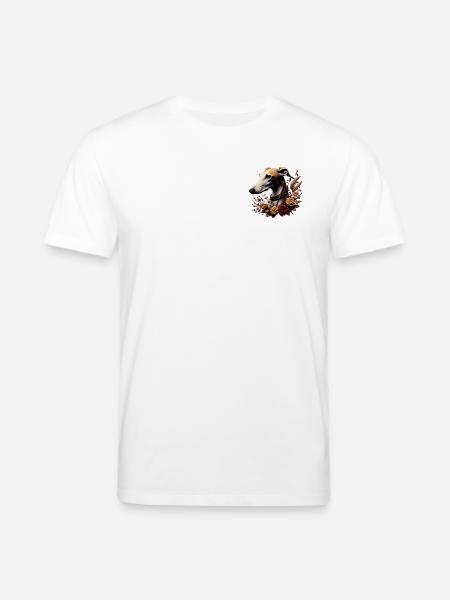 Greyhoundkopf Herbstrosenkranz - Stanley/Stella Unisex Bio-T-Shirt CREATOR - Weiß