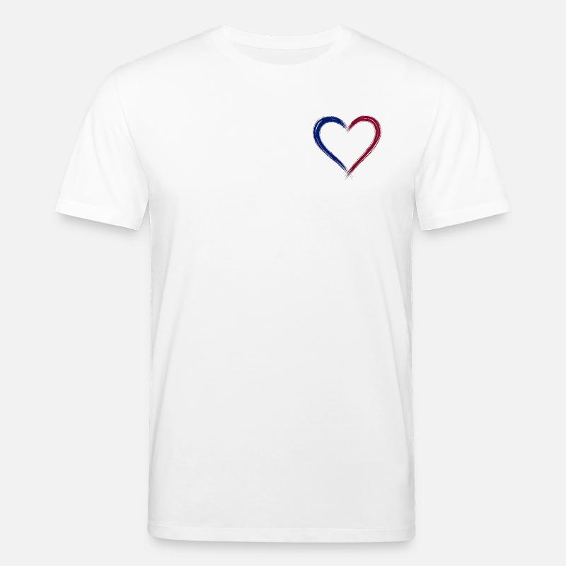 Le cœur est bâclé et écarlate - T-shirt bio CREATOR Stanley/Stella Unisexe - blanc