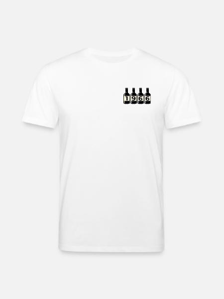 Year of Birth 1966 Wine - Stanley/Stella CREATOR Unisex Organic T-Shirt - white