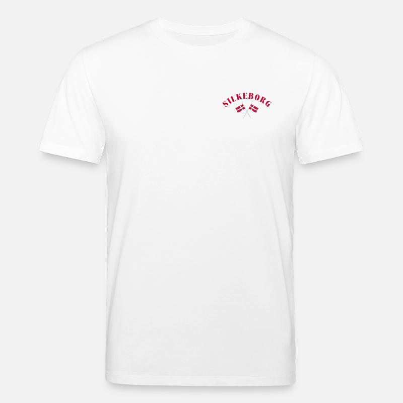 Silkeborg Danemark Drapeaux Design - T-shirt bio CREATOR Stanley/Stella Unisexe - blanc