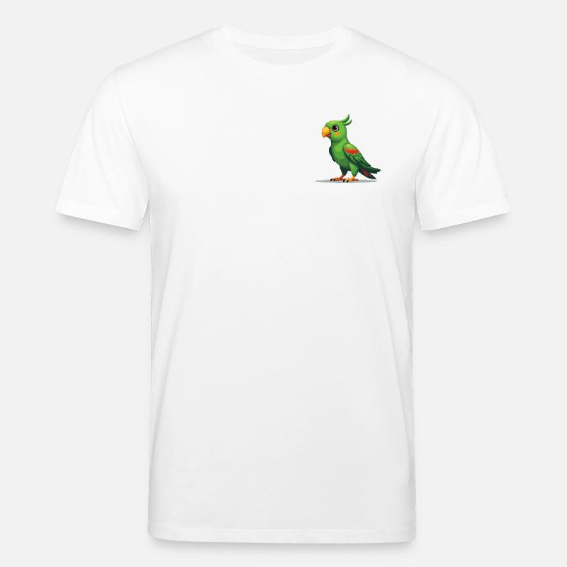 Pixel Parrot – Style rétro 8 bits - T-shirt bio CREATOR Stanley/Stella Unisexe - blanc