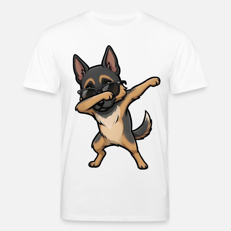 Dabbing Deutscher Schäferhund - Stanley/Stella Unisex Bio-T-Shirt CREATOR  - Weiß