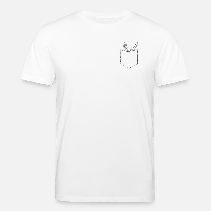 Poche de poitrine mécanique - T-shirt bio CREATOR Stanley/Stella Unisexe - blanc