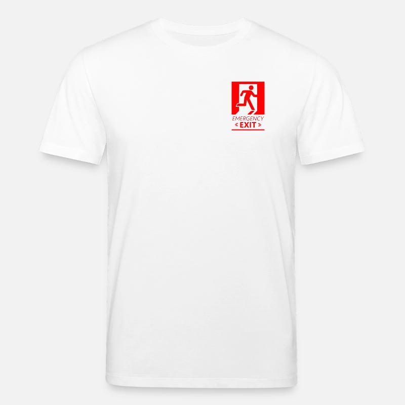 Emergency EXIT Basic Red - T-shirt bio CREATOR Stanley/Stella Unisexe - blanc
