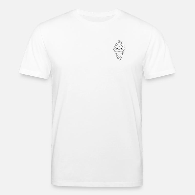 Softeis Eiscreme Icon Minimal Statement - Stanley/Stella CREATOR Unisex Organic T-Shirt - white