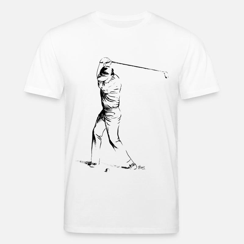 Bild eines Golfers während des Spiels - Stanley/Stella Unisex Bio-T-Shirt CREATOR  - Weiß
