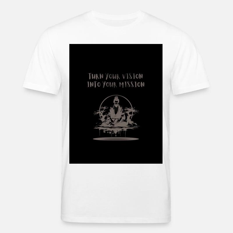 Black_and_Grey_Illustrative_Ninja_T-Hemd - Stanley/Stella Unisex Bio-T-Shirt CREATOR  - Weiß