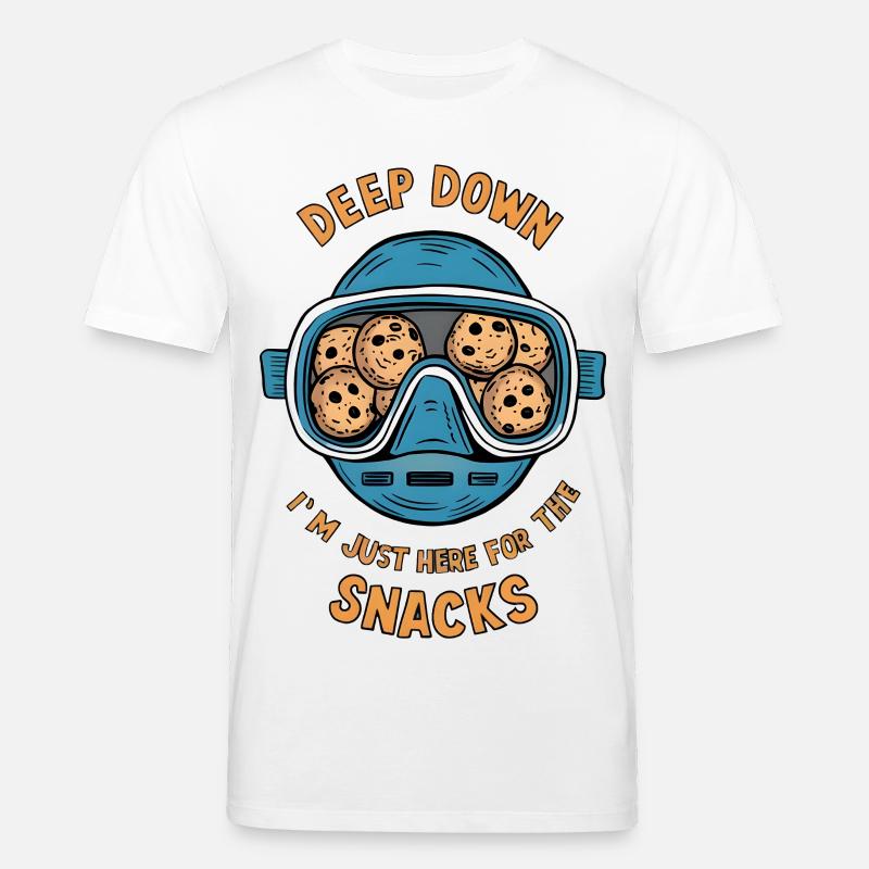 I Dive Deep for Snacks - Stanley/Stella Unisex Bio-T-Shirt CREATOR  - Weiß