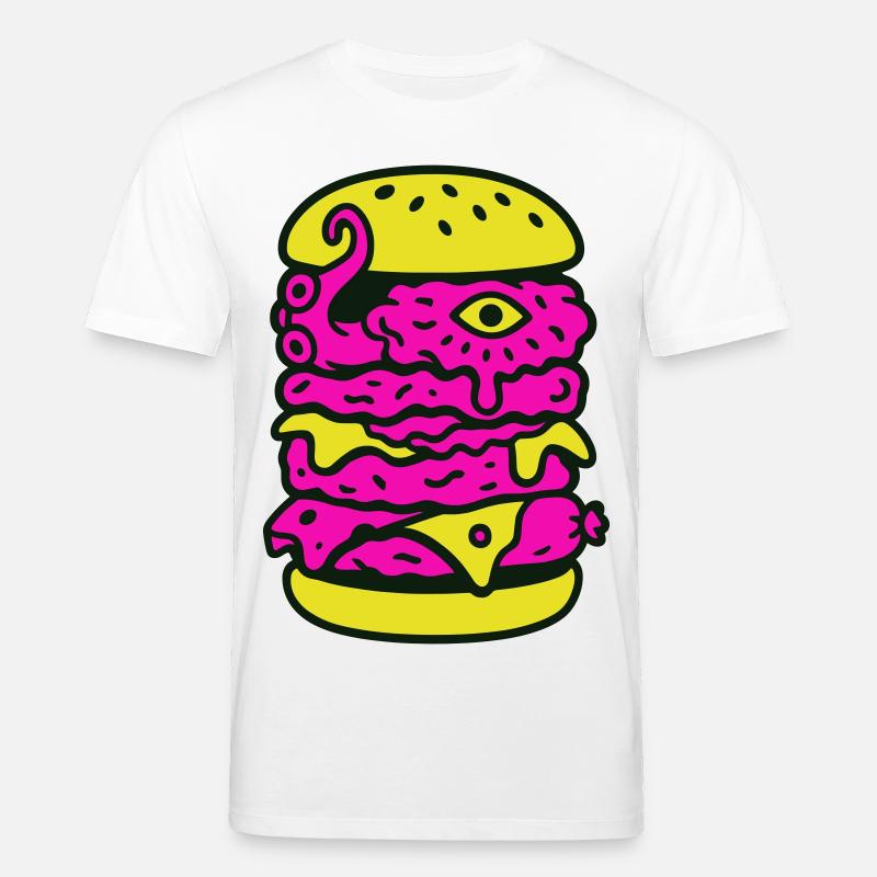 Monsterburger im Pop-Art Stil - Stanley/Stella Unisex Bio-T-Shirt CREATOR  - Weiß