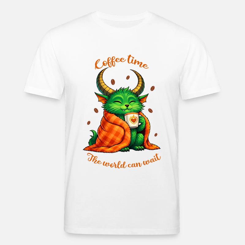 Kaffeezeit – Ein kleines Kaffeemonster - Stanley/Stella Unisex Bio-T-Shirt CREATOR  - Weiß