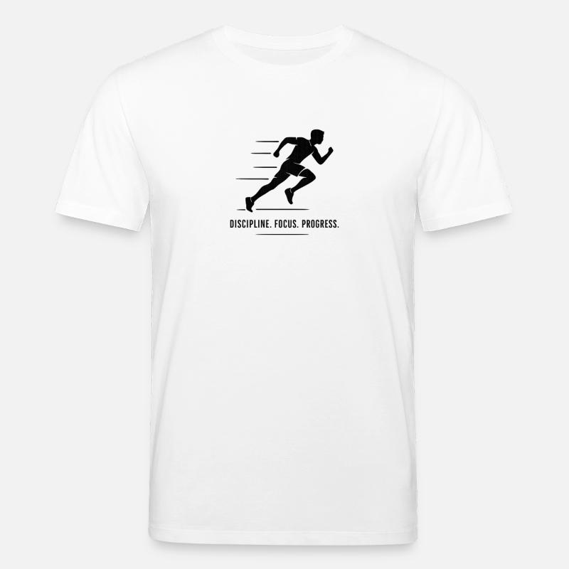Discipline Focus Progress Runner - Stanley/Stella CREATOR Unisex Organic T-Shirt - white
