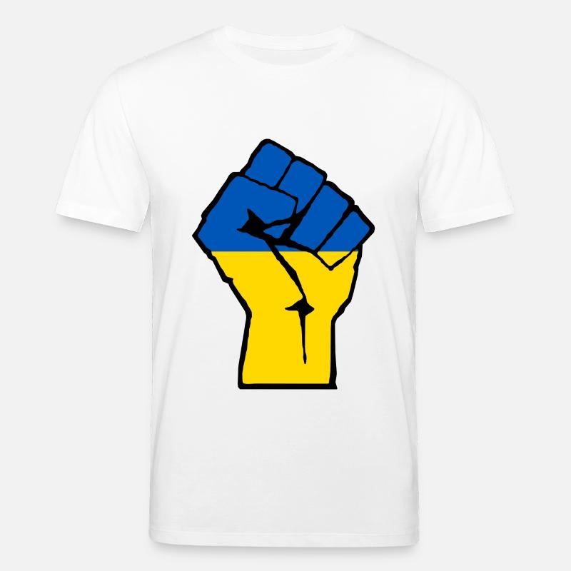Ukraine Fausthand - Stanley/Stella Unisex Bio-T-Shirt CREATOR  - Weiß