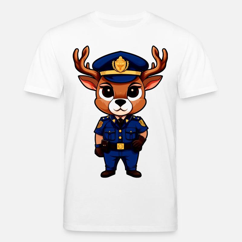 Hirsch Polizei - Stanley/Stella Unisex Bio-T-Shirt CREATOR  - Weiß