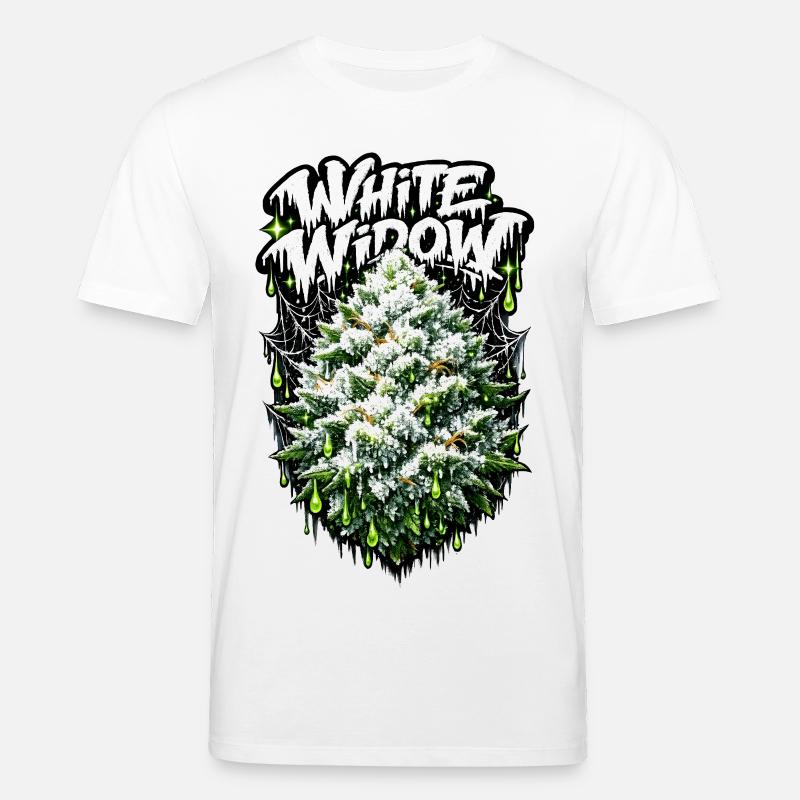 White Widow Cannabis Graffiti-Druck - Stanley/Stella Unisex Bio-T-Shirt CREATOR  - Weiß