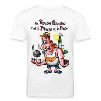 Petanque Vip - Stanley/Stella Unisex Bio-T-Shirt CREATOR  - Weiß - Vorne - Alina (178cm) & Michal (187cm)