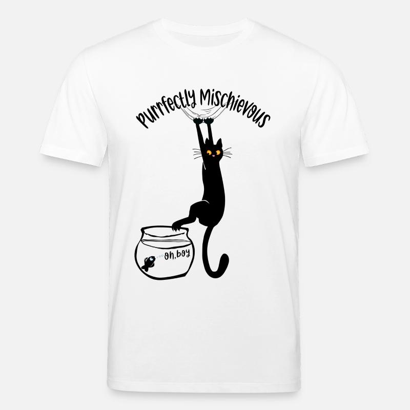 Schnurrend schelmisch - Stanley/Stella Unisex Bio-T-Shirt CREATOR  - Weiß
