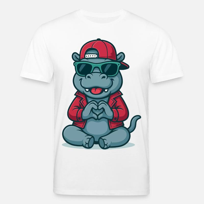 Hippo Heart Style - Stanley/Stella Unisex Bio-T-Shirt CREATOR  - Weiß