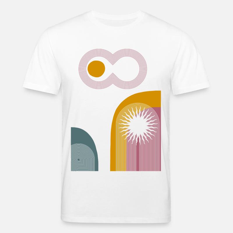 Pink Infinity Sun Abstrakter Bogen-Grafik - Stanley/Stella Unisex Bio-T-Shirt CREATOR  - Weiß