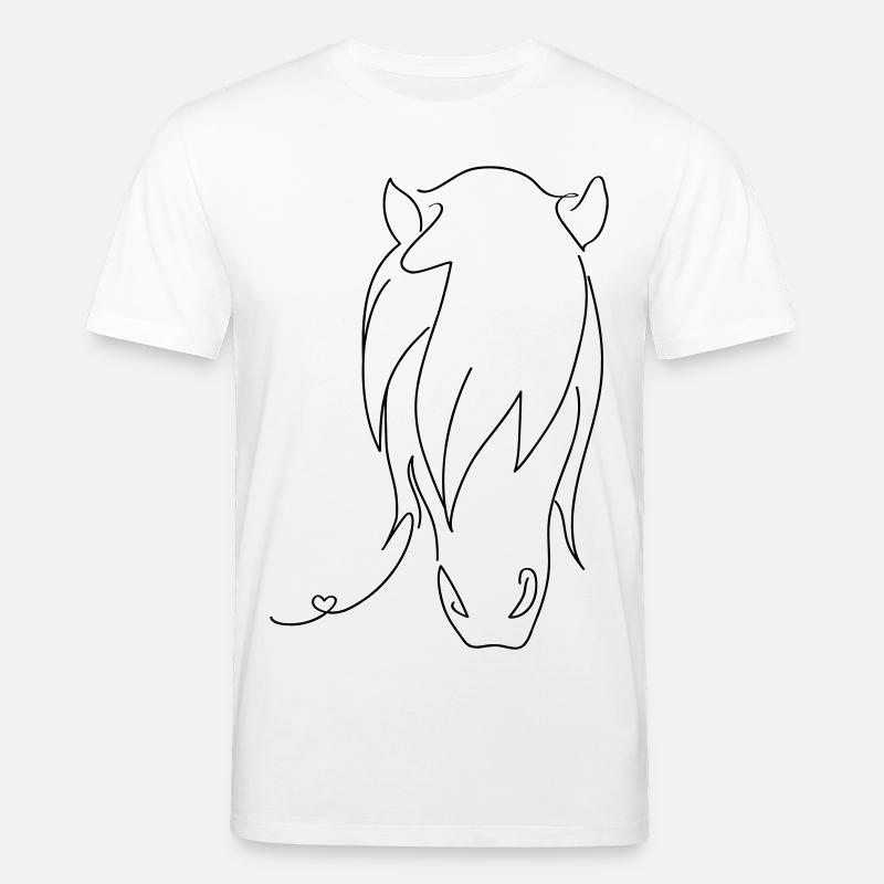 Pferd Silhouette - Stanley/Stella Unisex Bio-T-Shirt CREATOR  - Weiß