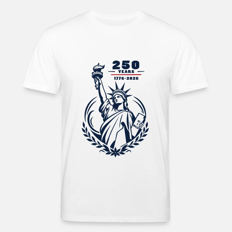 Emblème de la Liberté 250 ans - T-shirt bio CREATOR Stanley/Stella Unisexe - blanc