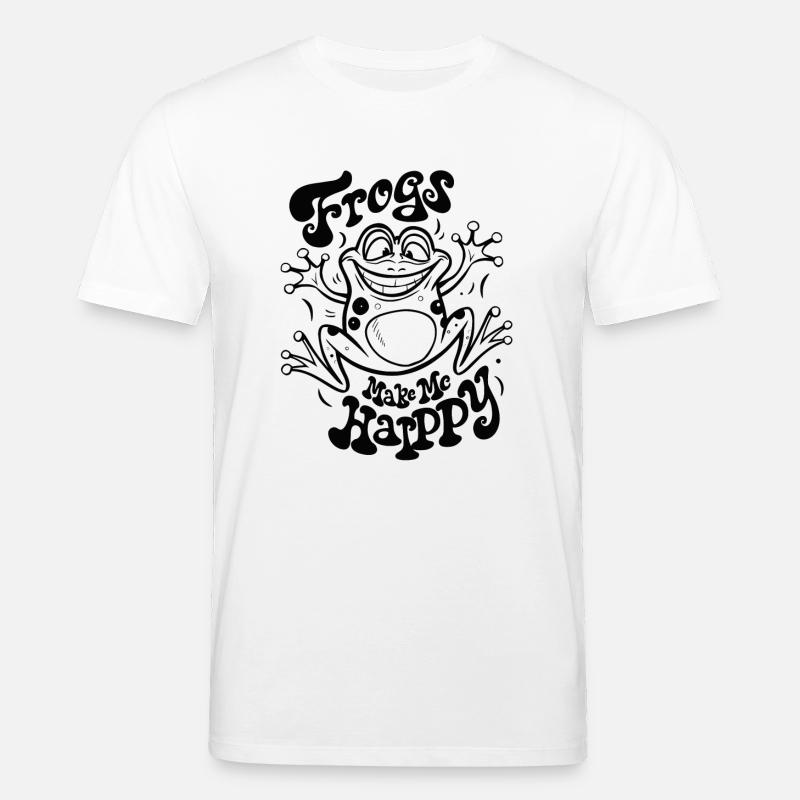 Frösche machen mich glücklich - Stanley/Stella Unisex Bio-T-Shirt CREATOR  - Weiß