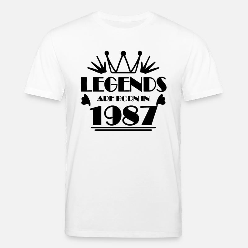 1987 - Born 1987 - Stanley/Stella CREATOR Unisex Organic T-Shirt - white