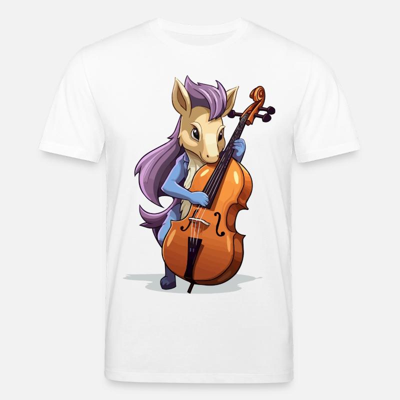 Violoncelle licorne - T-shirt bio CREATOR Stanley/Stella Unisexe - blanc
