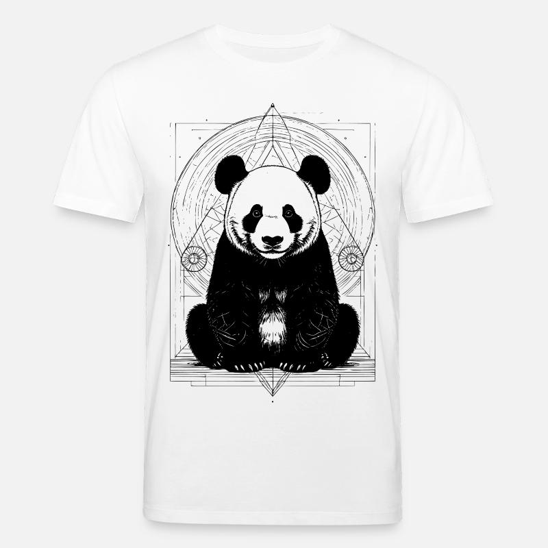 Panda Muster - Stanley/Stella Unisex Bio-T-Shirt CREATOR  - Weiß
