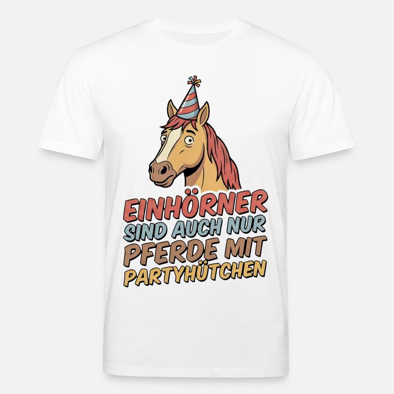 Partypferd mit Hut - Stanley/Stella Unisex Bio-T-Shirt CREATOR  - Weiß