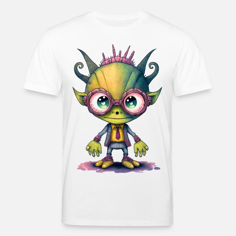 NERDY forever - Nerdy Alien - Stanley/Stella Unisex Bio-T-Shirt CREATOR  - Weiß