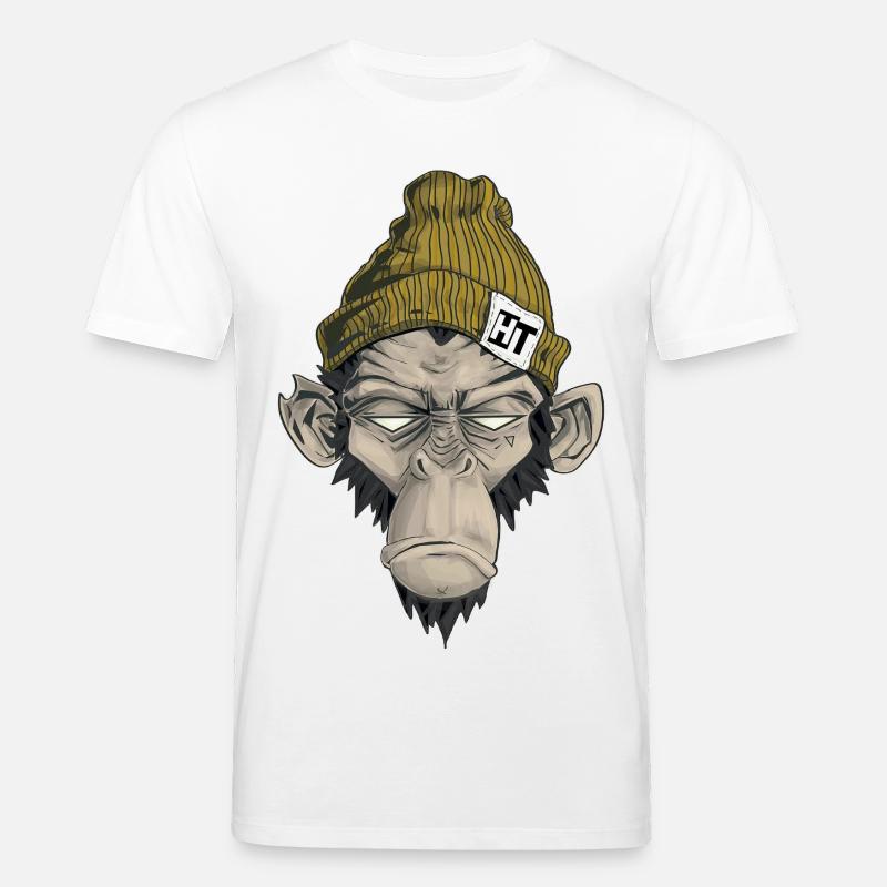 Rap Monkey - Stanley/Stella CREATOR Unisex Organic T-Shirt - white