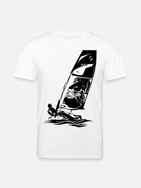 Open Skiff Sailing dinghy Sailboat Regatta sailing Kids - Stanley/Stella CREATOR Unisex Organic T-Shirt - white