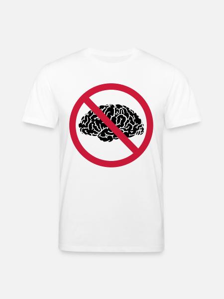 no brains allowed - Stanley/Stella CREATOR Unisex Organic T-Shirt - white