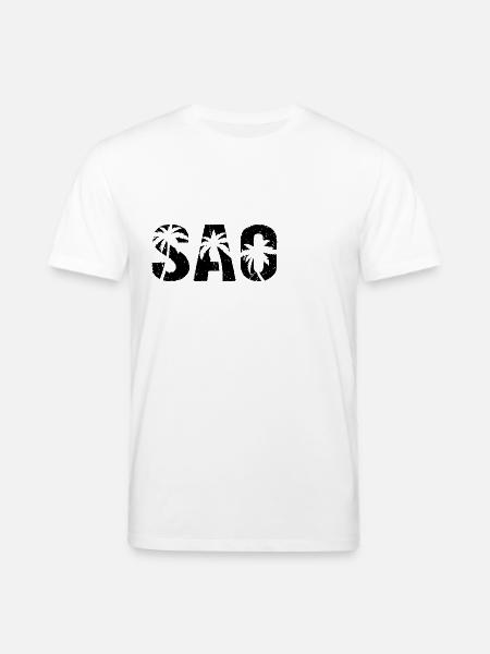 Sao Beach Palmen - Stanley/Stella Unisex Bio-T-Shirt CREATOR - Weiß