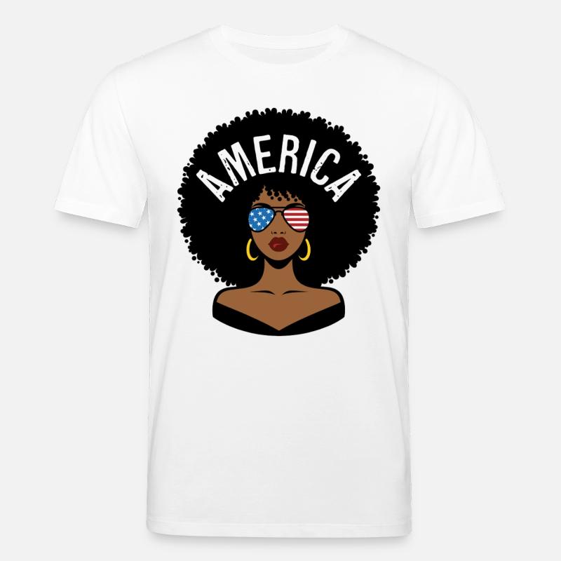 Amerika Afro - Stanley/Stella Unisex Bio-T-Shirt CREATOR  - Weiß