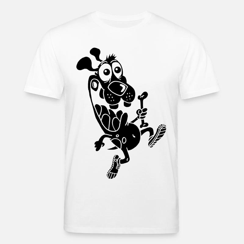 Staffetta per un cane nero - Maglietta ecologica unisex CREATOR di Stanley/Stella - bianco