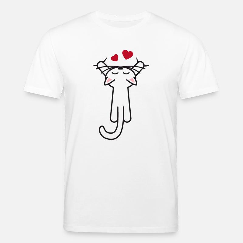 Kitty hanging love - Stanley/Stella Unisex Bio-T-Shirt CREATOR  - Weiß