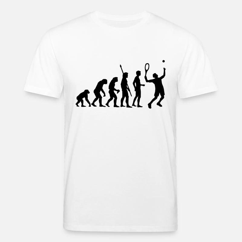 evolution_tennis_b_1c - T-shirt bio CREATOR Stanley/Stella Unisexe - blanc