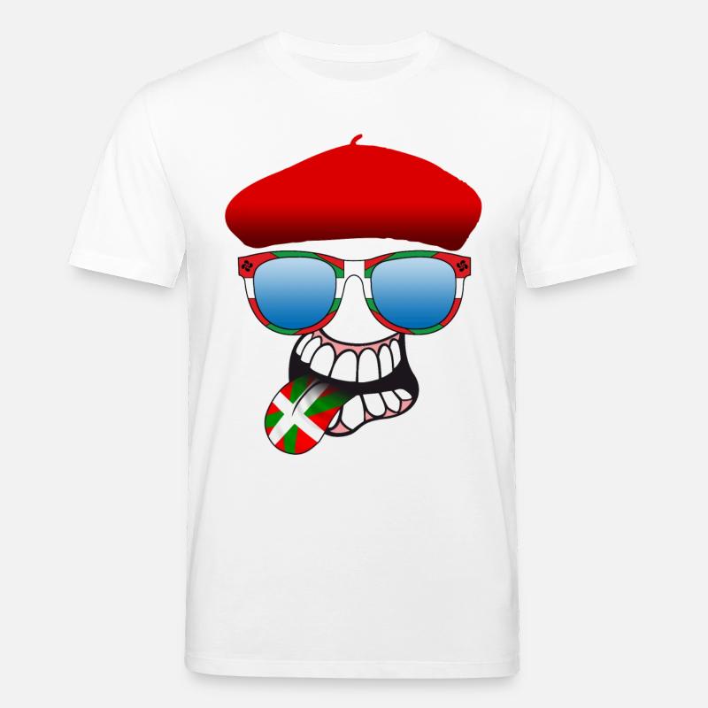 Baskische smiley 6 - Stanley/Stella Unisex Bio-T-Shirt CREATOR  - Weiß