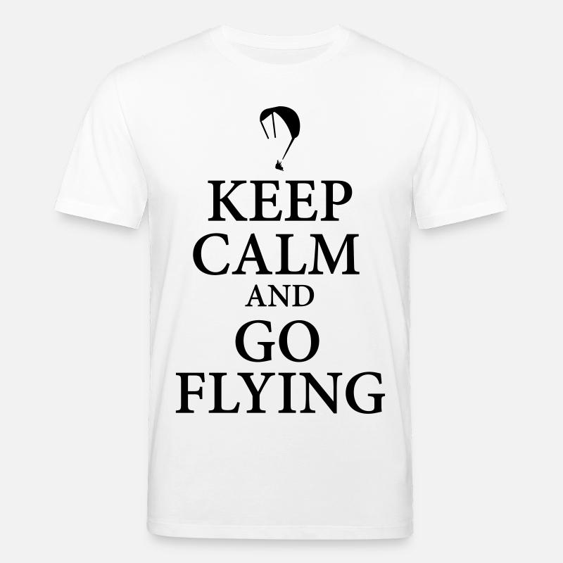 Keep calm go flying - Stanley/Stella Unisex Bio-T-Shirt CREATOR  - Weiß