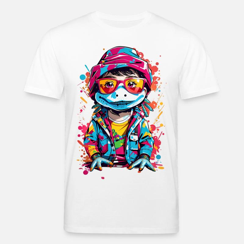 Coole Krokodil - Stanley/Stella Unisex Bio-T-Shirt CREATOR  - Weiß