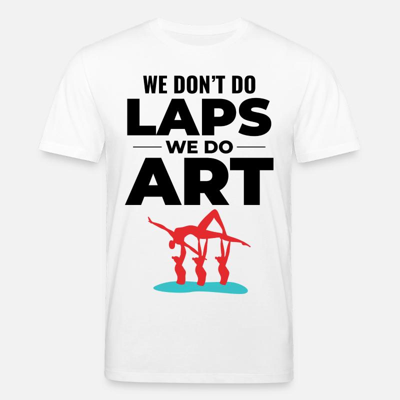 Dynamische akrobatische Silhouette Synchronschwimmen - Stanley/Stella Unisex Bio-T-Shirt CREATOR  - Weiß