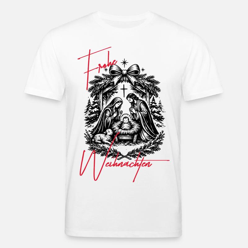 Weihnachtskrippe - Stanley/Stella Unisex Bio-T-Shirt CREATOR  - Weiß