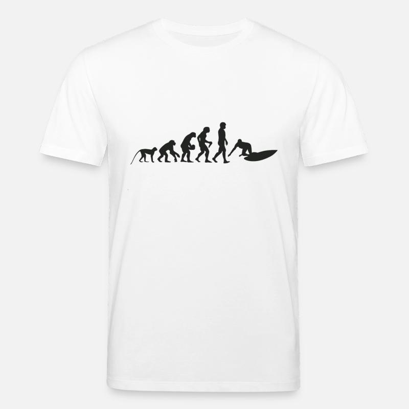 Evolution de surf - T-shirt bio CREATOR Stanley/Stella Unisexe - blanc